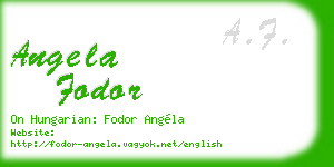 angela fodor business card